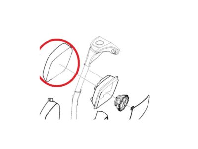 Cache rétroviseur noir gauche — Réf. 7482408447