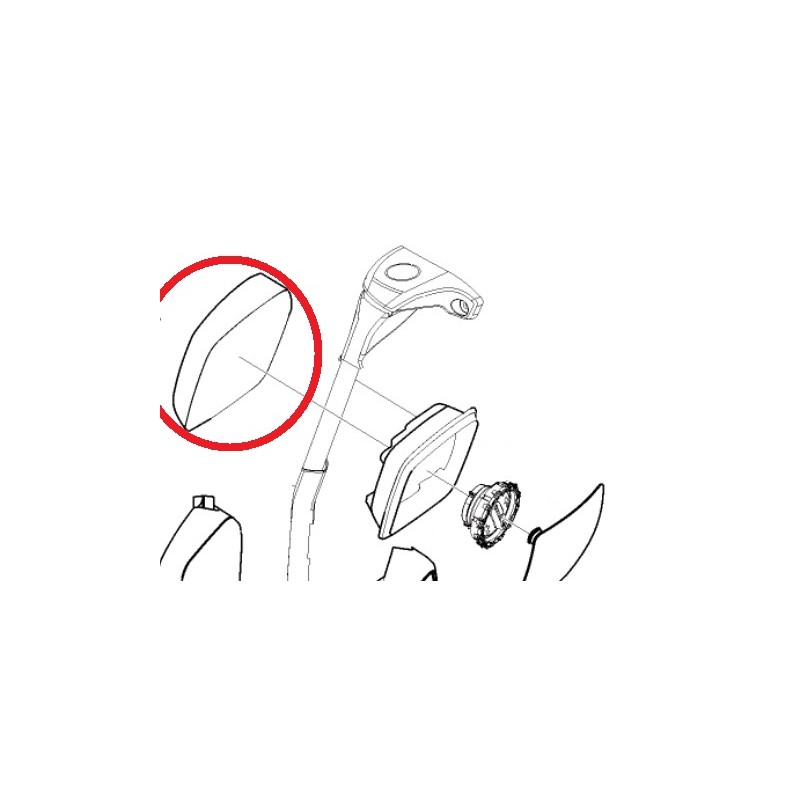 Cache rétroviseur noir gauche — Réf. 7482408447