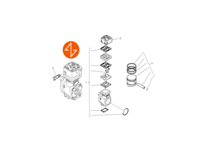 Kit réparation compresseur — Réf. 7421136718