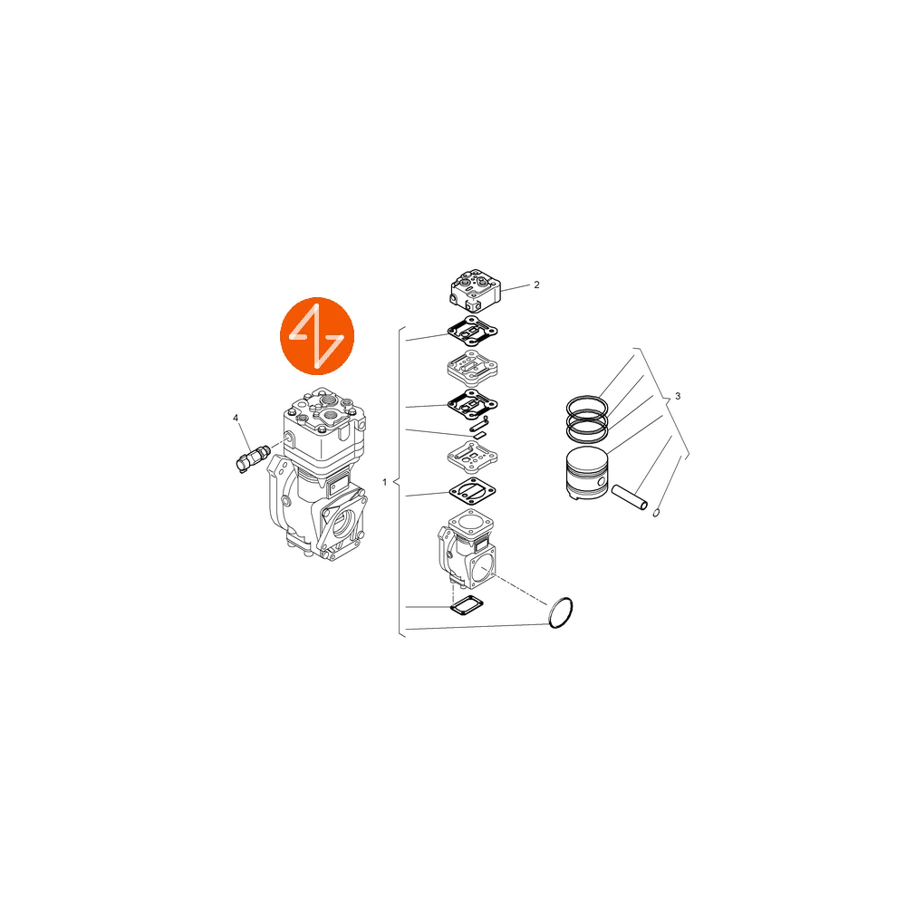 Kit réparation compresseur — Réf. 7421136718